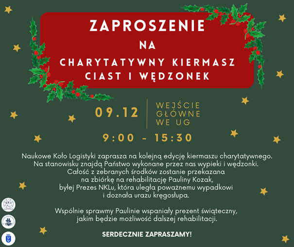 CHARYTATYWNY KIERMASZ CIAST I WĘDZONEK 09.12.2024