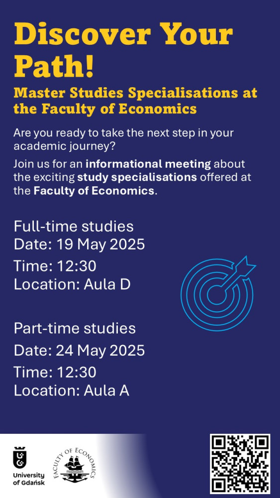 Master's studies at the Faculty of Economics