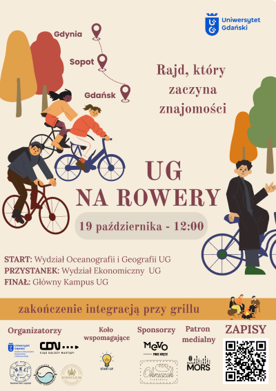 Plakat Rajd rowerowy UG