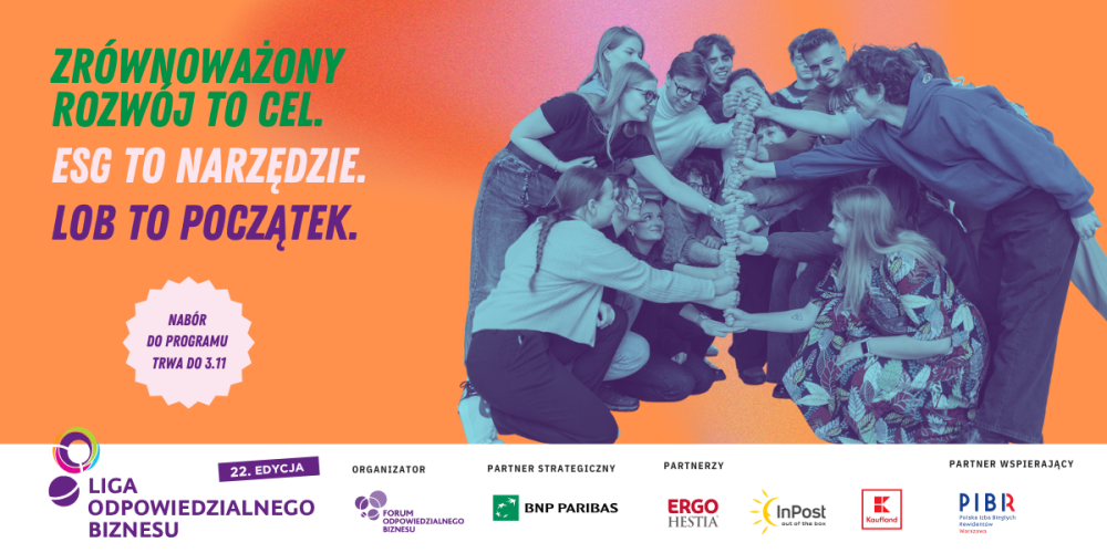 Plakat 22. edycja Liga Odpowiedzialnego Biznesu 