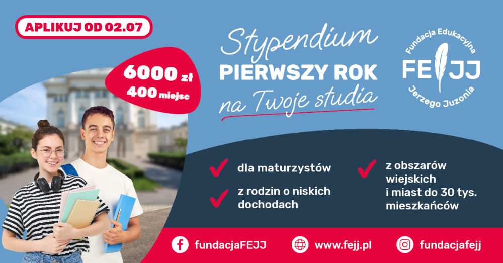 Jerzy Juzoń Educational Foundation First Year Scholarship – Applications Now Open