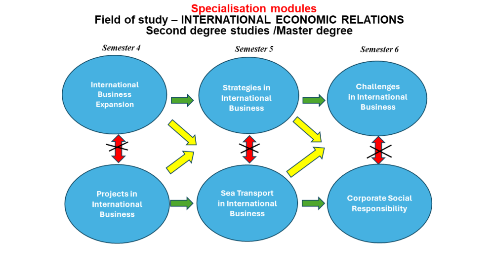 Moduły specjalnościowe Master International Economic Relations