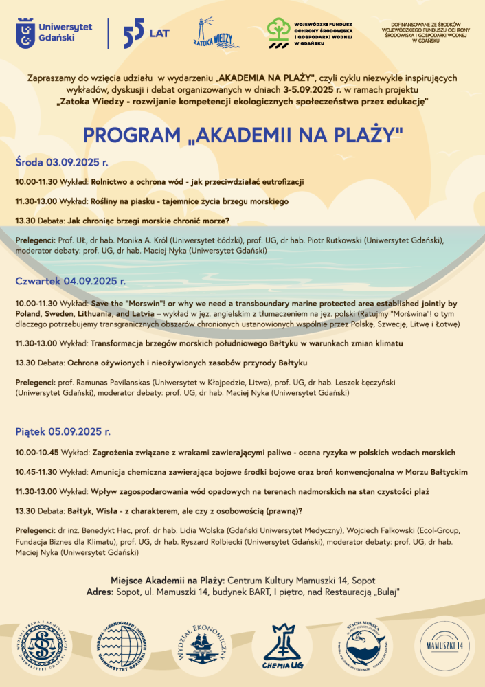 Plakat Akademia na plaży