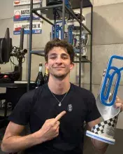 Michał Bartoszuk na podium w TCR Italy jako pierwszy kierowca z Polski
