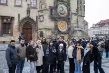 UG students on the international Erasmus+ BIP program at Newton University in Prague