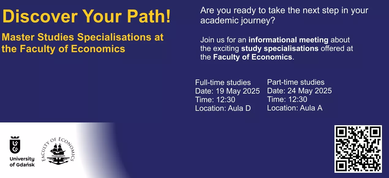 Master's studies at the Faculty of Economics