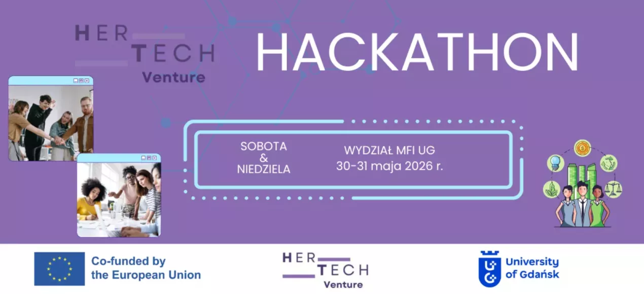 Zapraszamy studentów na HTV Hackathon, 30–31 maja 2026 r. na Wydziale MFI UG.