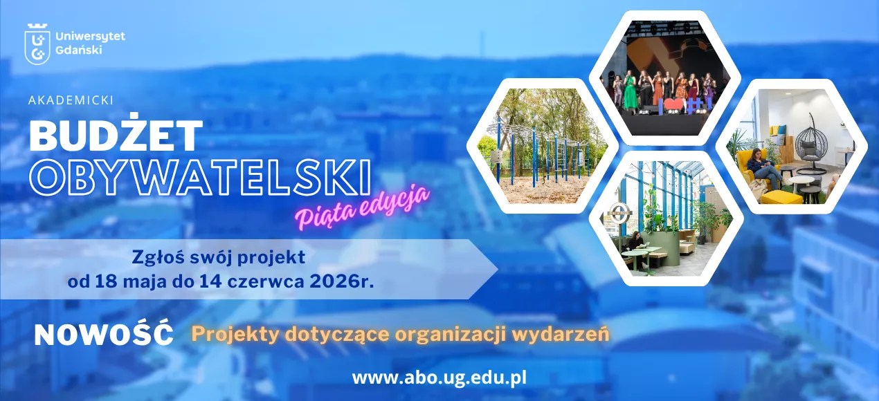 Piąta edycja ABO UG - zgłoś swój pomysł na projekt ABO do 14 czerwca 2026 r.